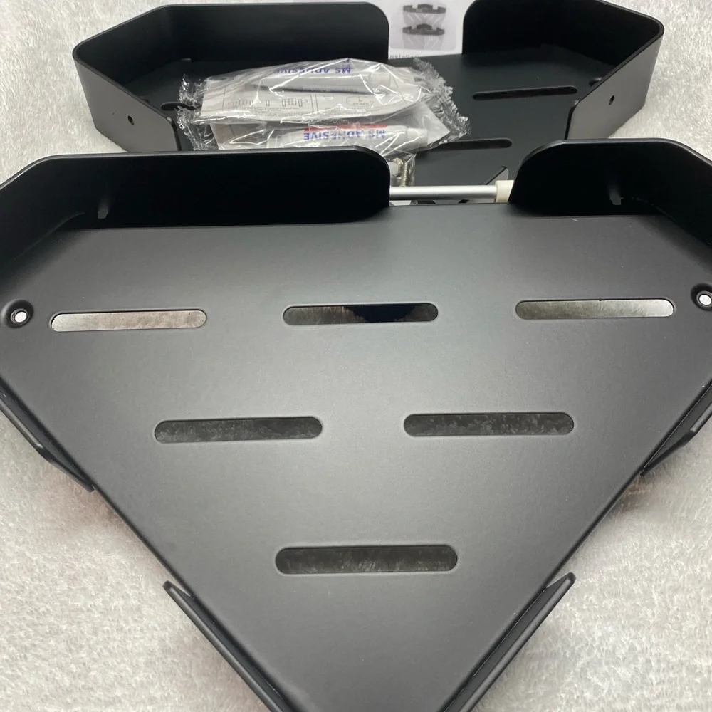 Corner shower wall shelf